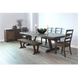 Pemberly Row Modern/Contemporary Ladderback Dining Chair in Dark Wood (Set of 2)