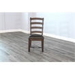 Pemberly Row Modern/Contemporary Ladderback Dining Chair in Dark Wood (Set of 2)