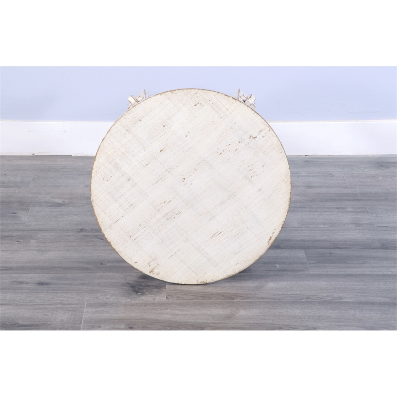 Pemberly Row Modern / Contemporary White Finish Sand End Table