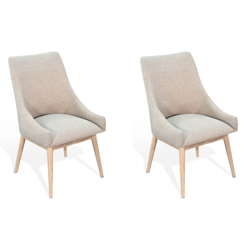 Pemberly Row Contemporary Highback Cushioned Grey Dining Chair (Set of 2)