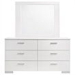 Pemberley Row MDF Glossy White Dresser Rectangular Felt-Lined 71.5