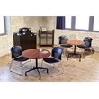 Pemberly Row Contemporary Refreshment Cart in Cherry & Black