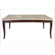 Pemberly Row Modern / Contemporary Marble Top Dining Table in Cherry
