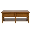 Pemberly Row Modern / Contemporary Cocktail Table with Veneered Shelves