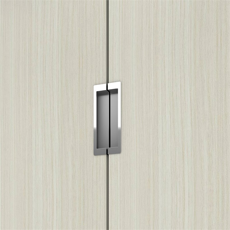 Pemberly Row Modern 2 Drawer Storage Cabinet in White Chocolate