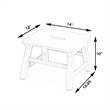 Pemberly Row Modern / Contemporary White Finish Wood Step Stool