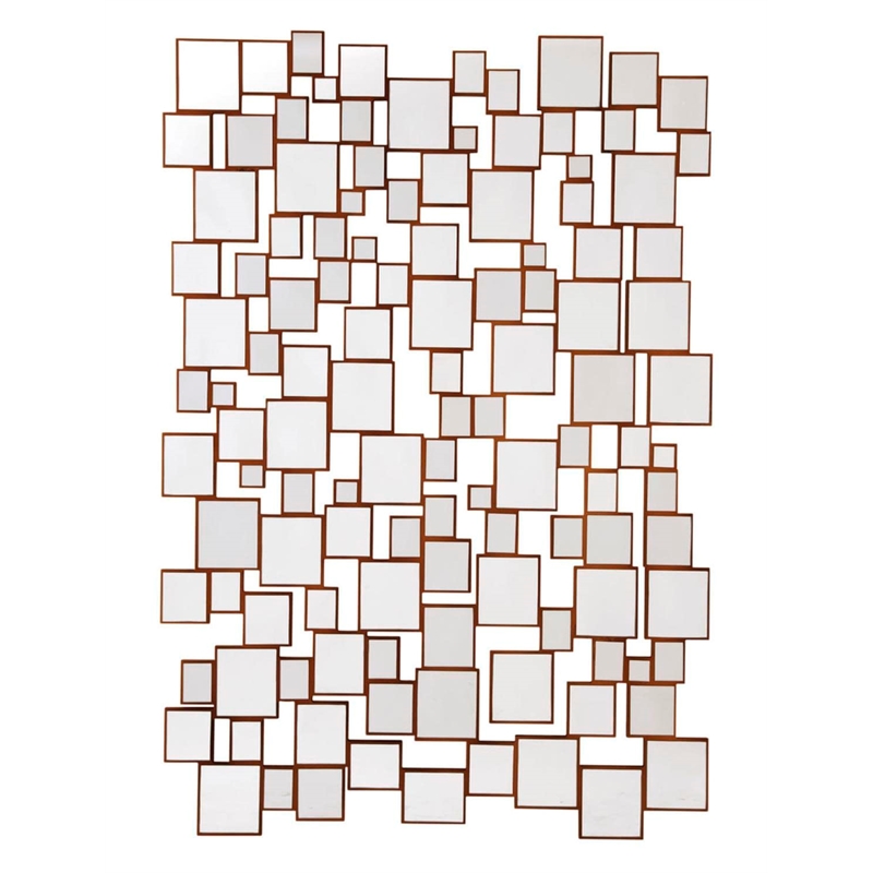 Pemberly Row Modern / Contemporary Wood Wall Mirror in Antique Gold