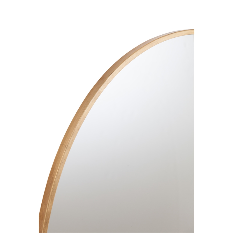 Pemberly Row Modern / Contemporary Metal Wall Mirror in Gold Finish