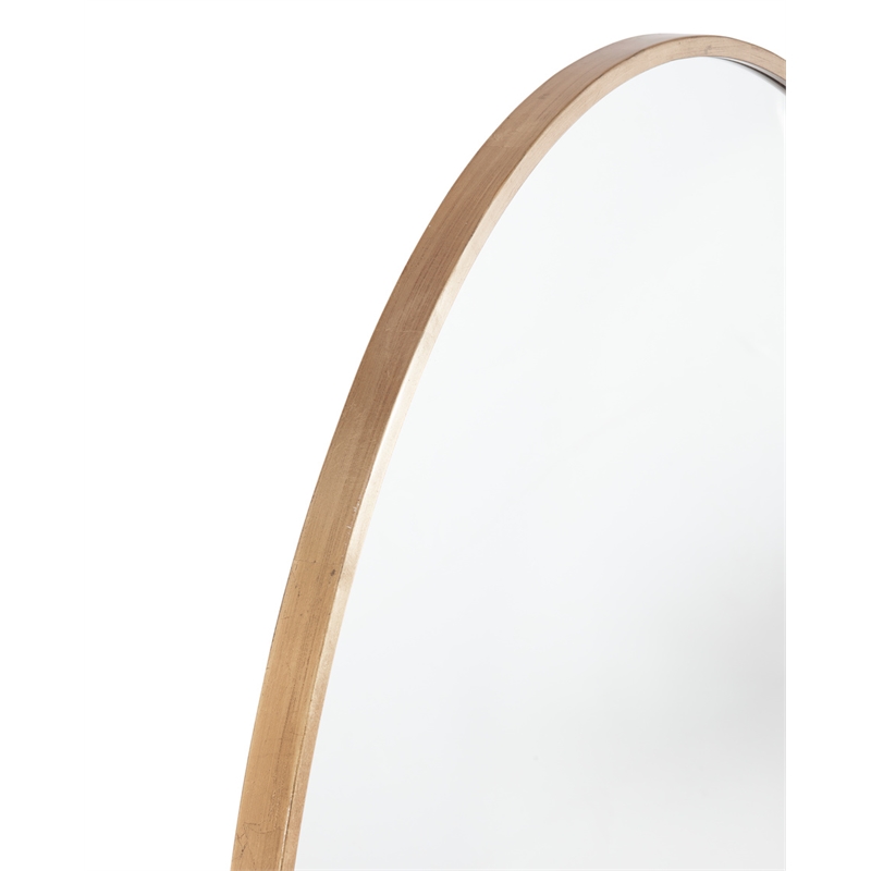 Pemberly Row Modern / Contemporary Metal Wall Mirror in Gold Finish