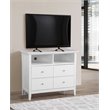 Pemberly Row Modern / Contemporary 4 Drawer TV Stand in White