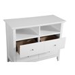 Pemberly Row Modern / Contemporary 4 Drawer TV Stand in White