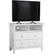 Pemberly Row Modern / Contemporary 4 Drawer TV Stand in White