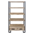 Pemberly Row Modern / Contemporary Solid Wood Bookcase in Brown