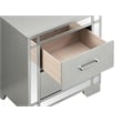 Pemberly Row Contemporary 2 Drawer Nightstand Silver Champagne
