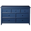 Pemberly Row Contemporary 6-Drawer Dresser in Williamsburg Blue