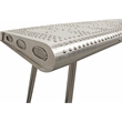 Pemberley Row Aluminum Silver Console Table Rectangular 56