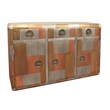 Pemberly Row 3-Drawer 3-Door Sideboard with Copper Metal Cladding