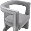 Pemberly Row Modern / Contemporary Gray Finish Birch Velvet Chair