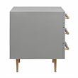 Pemberly Row Modern / Contemporary Gray Acacia Wood Nightstand