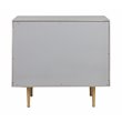 Pemberly Row Modern / Contemporary Gray Acacia Wood Nightstand