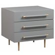 Pemberly Row Modern / Contemporary Gray Acacia Wood Nightstand