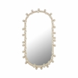 Pemberly Row Contemporary Bubbles Ivory Oval Metal Wall Mirror