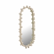 Pemberly Row Contemporary Bubbles Ivory Oval Metal Wall Mirror