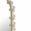 Pemberly Row Contemporary Bubbles Ivory Oval Metal Wall Mirror