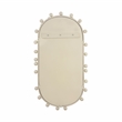 Pemberly Row Contemporary Bubbles Ivory Oval Metal Wall Mirror