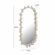 Pemberly Row Contemporary Bubbles Ivory Oval Metal Wall Mirror