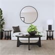 Pemberly Row Modern / Contemporary Round End Table in Black Wood