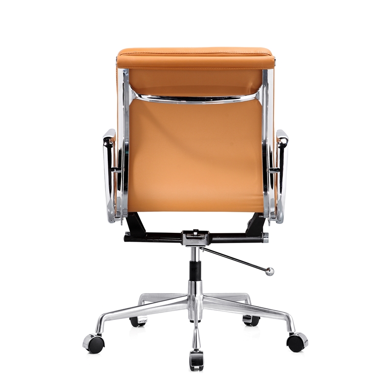 Pemberley Row Faux Leather Tan Office Chair Adjustable 23