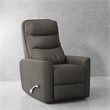 Pemberly Row Polyester/PU Manual Swivel Glider Recliner in Haze Brown