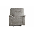 Pemberly Row Transitional Polyester Glider Recliner in Shadow Natural