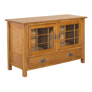 Pemberly Row Contemporary Wood TV Stand for TVs up to 48&quot in Oak