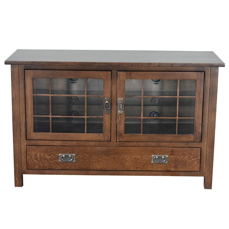 Pemberley Row Wood Dark Oak TV Stand Rectangular 48