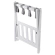 Pemberly Row Transitional Solid Wood Luggage Rack with Shelf in White Finish