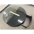 Pemberly Row Modern Faux Marble & Wood Coffee Table in Black/White