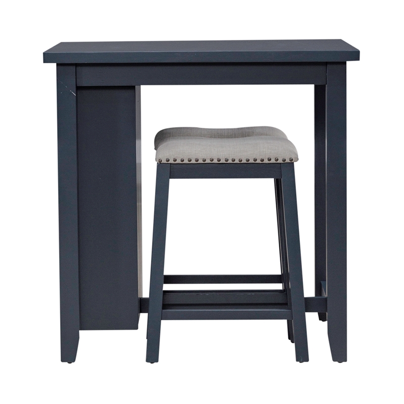 Pemberly Row Modern / Contemporary 3 Piece Counter Set - Navy