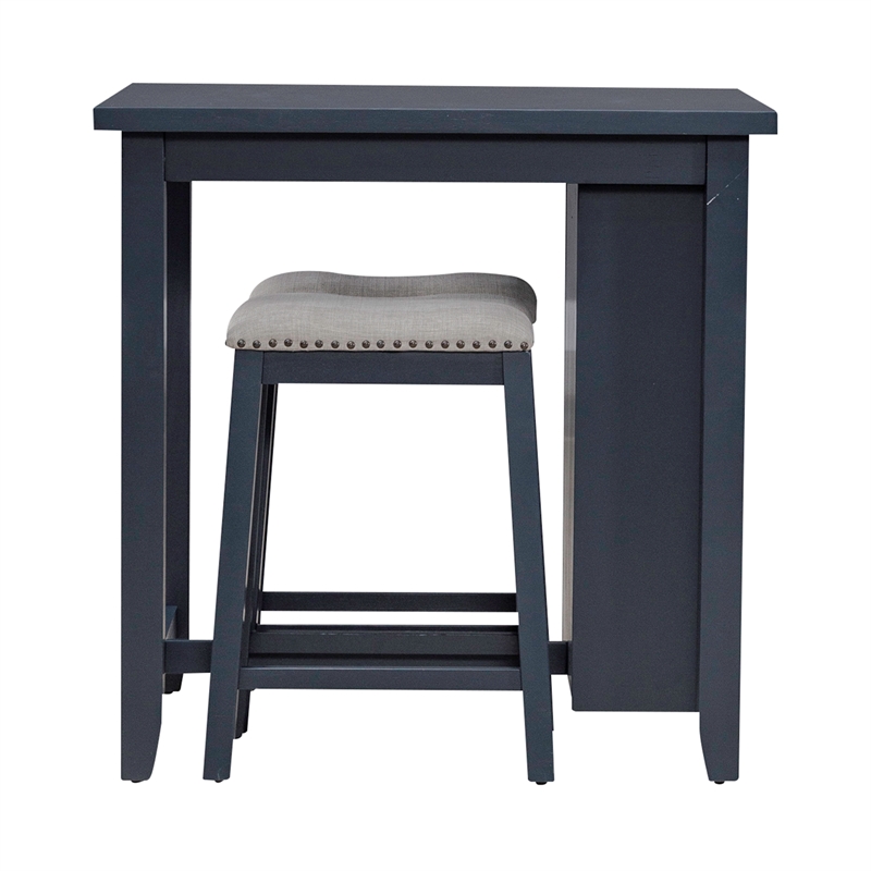 Pemberly Row Modern / Contemporary 3 Piece Counter Set - Navy