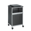 Pemberley Row Stainless Steel Black Lectern Rectangular Mobile