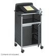 Pemberley Row Stainless Steel Black Lectern Rectangular Mobile