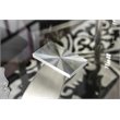 Pemberly Row Modern Contemporary Glass Top Dining Table in Silver