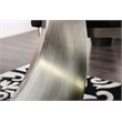 Pemberly Row Modern Contemporary Glass Top Dining Table in Silver