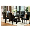 Pemberly Row Faux Leather Side Chair in Brown Cherry (Set of 2)