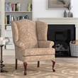 Pemberly Row Contemporary Cream Traditional Wingback Accent Chair