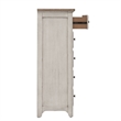 Pemberly Row Modern Farmhouse Reimagined White 5 Drawer Chest