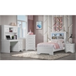 Pemberly Row Contemporary Solid Wood White 2-Drawer Nightstand