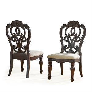 Pemberley Row Upholstered Pecan Brown Side Chair Rectangular 21.5&quotW x 27&quotD x 43.5&quotH