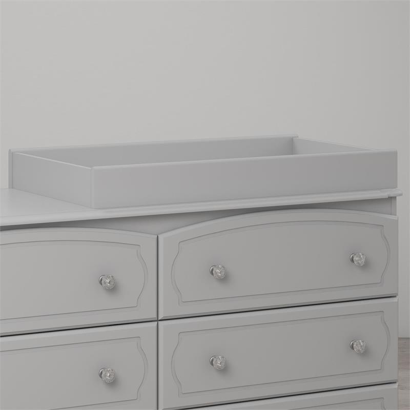 Pemberly Row Modern Transitional Changing Table Topper in Gray